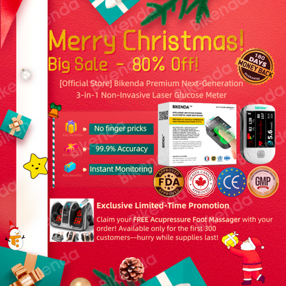 [Official Store] Bikenda™ Premium Next-Generation 3-in-1 Non-Invasive Laser Glucose Meter [99.9% Accuracy] - Exclusive Christmas Offer 🎄🎁